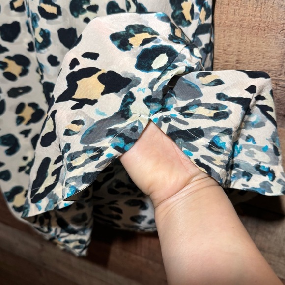 BROCHU WALKER Dallan Silk Leopard Animal Print Sheath Dress size L Work Office - Picture 6 of 11